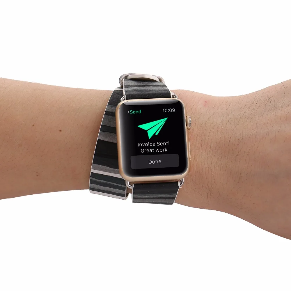 Ремешок для наручных часов Apple Watch двойной тур натуральная кожа ремешок Series 1 2 3