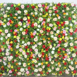 SPR Бесплатная доставка Красочные зеленая трава 3D цветок стены свадебный фон искусственные ряд цветов и арки декоративные flore организовать