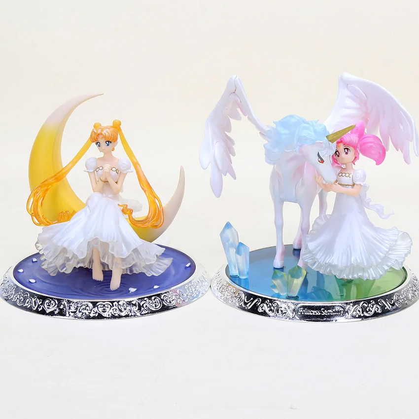 

Sailor Moon ChibiUsa with helios Tsukino Usagi Princess Serenity PVC Action Figure Toys Christmas Gift 17cm