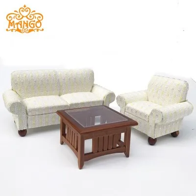 1/12 Miniature Furniture Fabulous Dollhouse Sofa End Tea Table Set Furniture Toys Pretend Play Classic Toy Doll House Decoration 1/12 Miniature Furniture Fabulous Dollhouse Sofa End Tea Table Set Furniture Toys Pretend Play Classic Toy Doll House Decoration