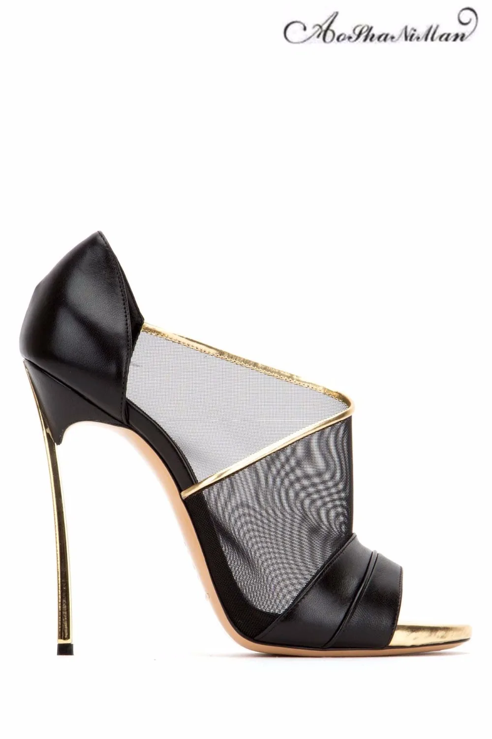 

New Summer women slippers sandals Fashion brand design Genuine leather pop-toe slippers shoe sexy dress shoes black 35-41