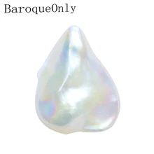 BaroqueOnly натуральный белый барочный пресноводный жемчуг, голые бусины для DIY кулон ожерелье ювелирных изделий BV