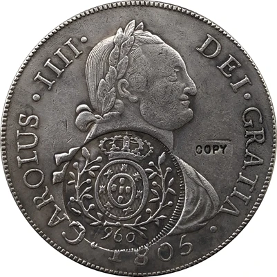 

1805 Brazil 8R coins COPY COINS