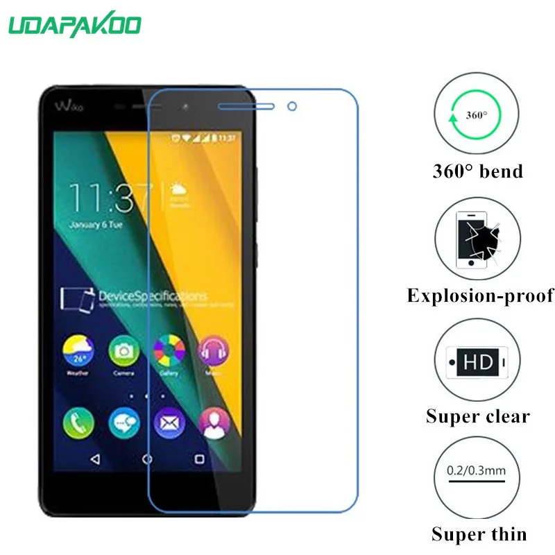 

udapakoo clear Tempered (soft glass) film for WIKO PULP FAB 4G Nano Explosion-proof glass Screen Protector