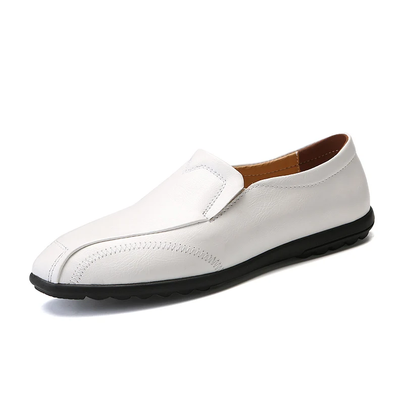

VKERGB leather men's shoes men casual shoes genuine leather men shoes high top Fashion stylish man loafers Handtailor Sewings