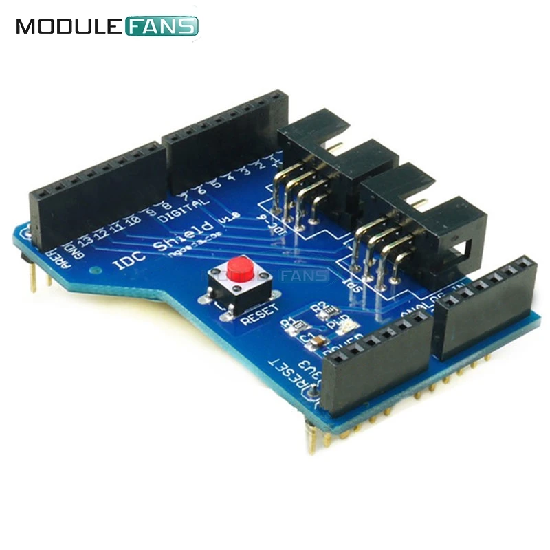 6 Socket IDC SPI Sensor Shield Module For Arduino IDC 6 Cable SPI ...