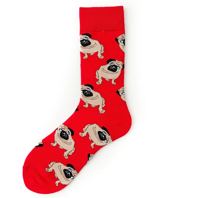 Funky Dog,Pet,Pug,Shiba Inu,Beagle,Buldog Socks Novelty Hosiery Women Ladies Socks Men Unisex Winter Cotton Happy Socks Female
