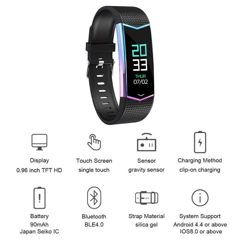 

L8 Smart Band Heart Rate Sleep Monitor Alarm Clock Multi-Sport Mode Bracelet 4 Smartband Fitness Bluetooth Waterproof Smart Band