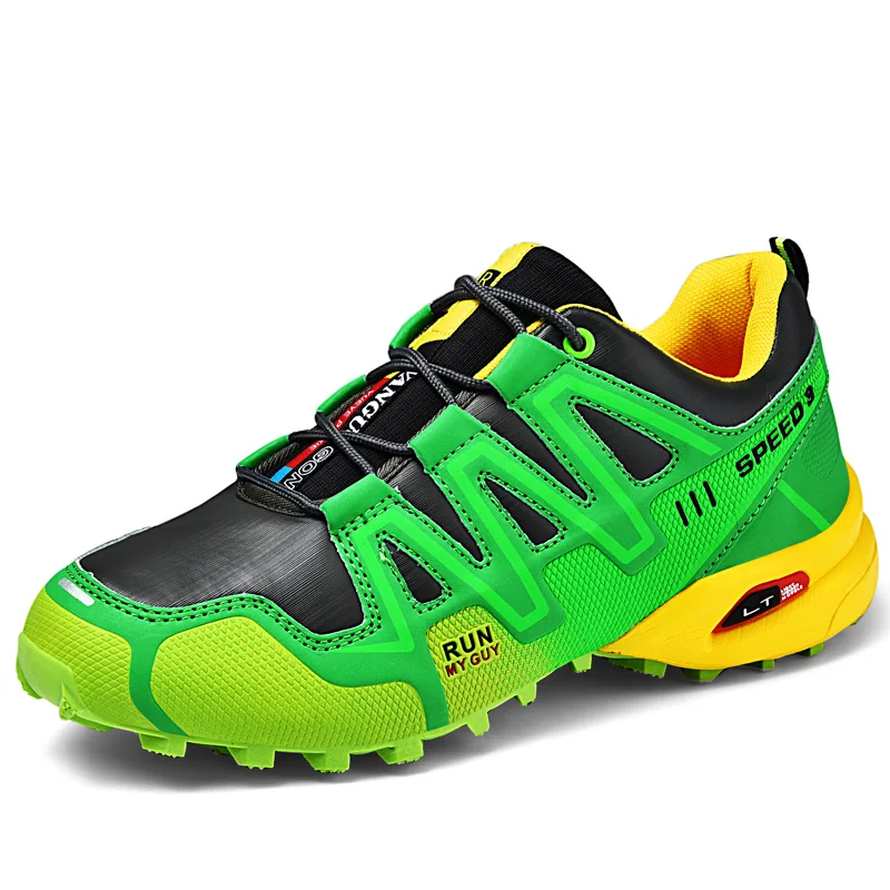 Обувь на платформе; мужские кроссовки; мужская обувь с перекрестными ремешками; серия большого размера; взрывобезопасная Уличная обувь для тренировок; zapatillas hombre - Цвет: green 8-8-55