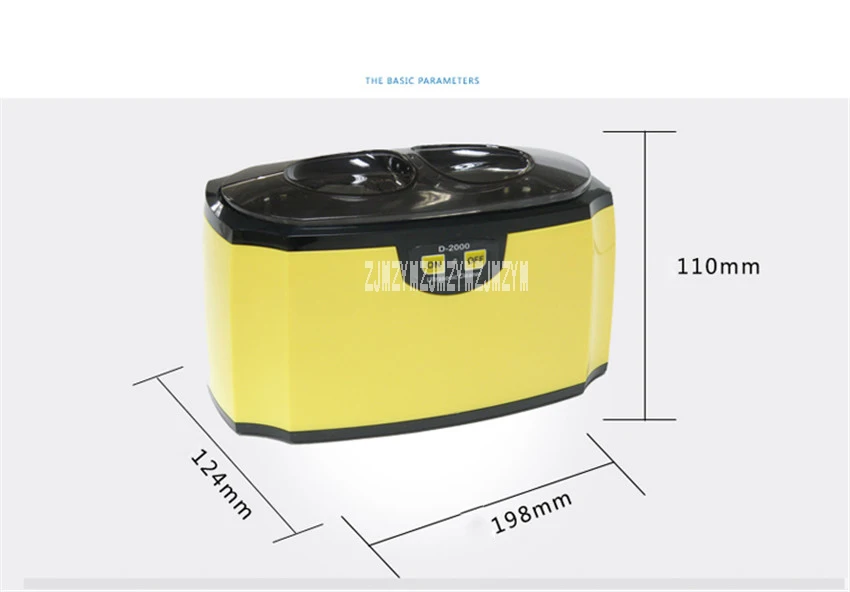 Портативный сверхзвуковое очистительное оборудование D-2000 очков оптика чистка машины очки часы мелкие предметы очистители воздуха 420 мл 220 V-240 V 35 W