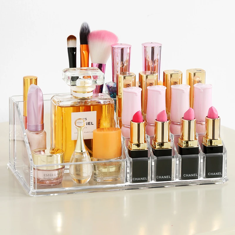 Lipsticks Organizer Desk Cosmetics organizer Clear Box Cosmetic Holder