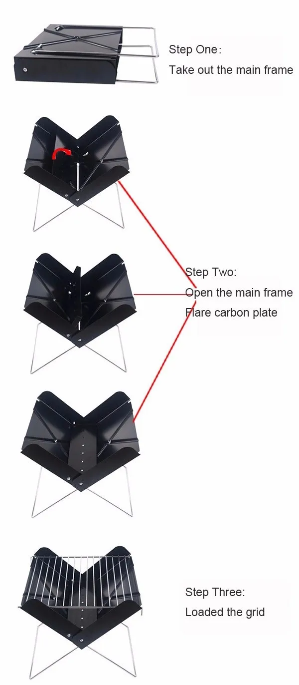 Складной Открытый Отдых Пеший Туризм плита набор 3-4 Пособия по кулинарии спасательное оборудование multi топлива Кемпинг Барбекю штатив гладить может- Лифт x гриль