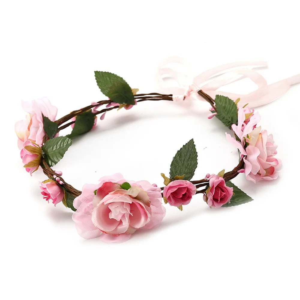 Black /& Gold Rose Flower Hair Crown Headband Headpiece Vintage Boho Festival V64