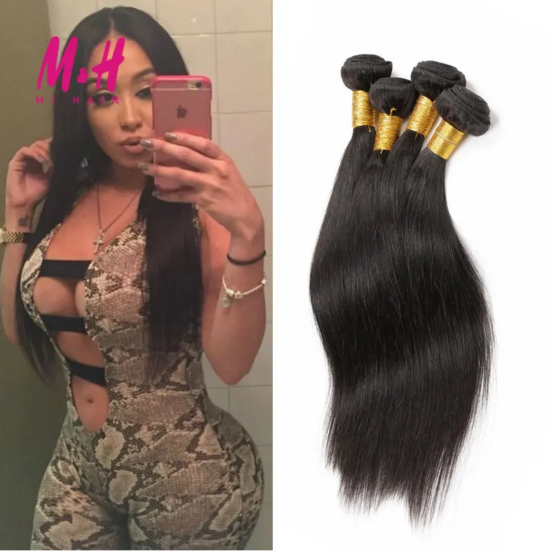 Best Quality Filipino Virgin Hair Straight 4 Bundles Mi Hair Products