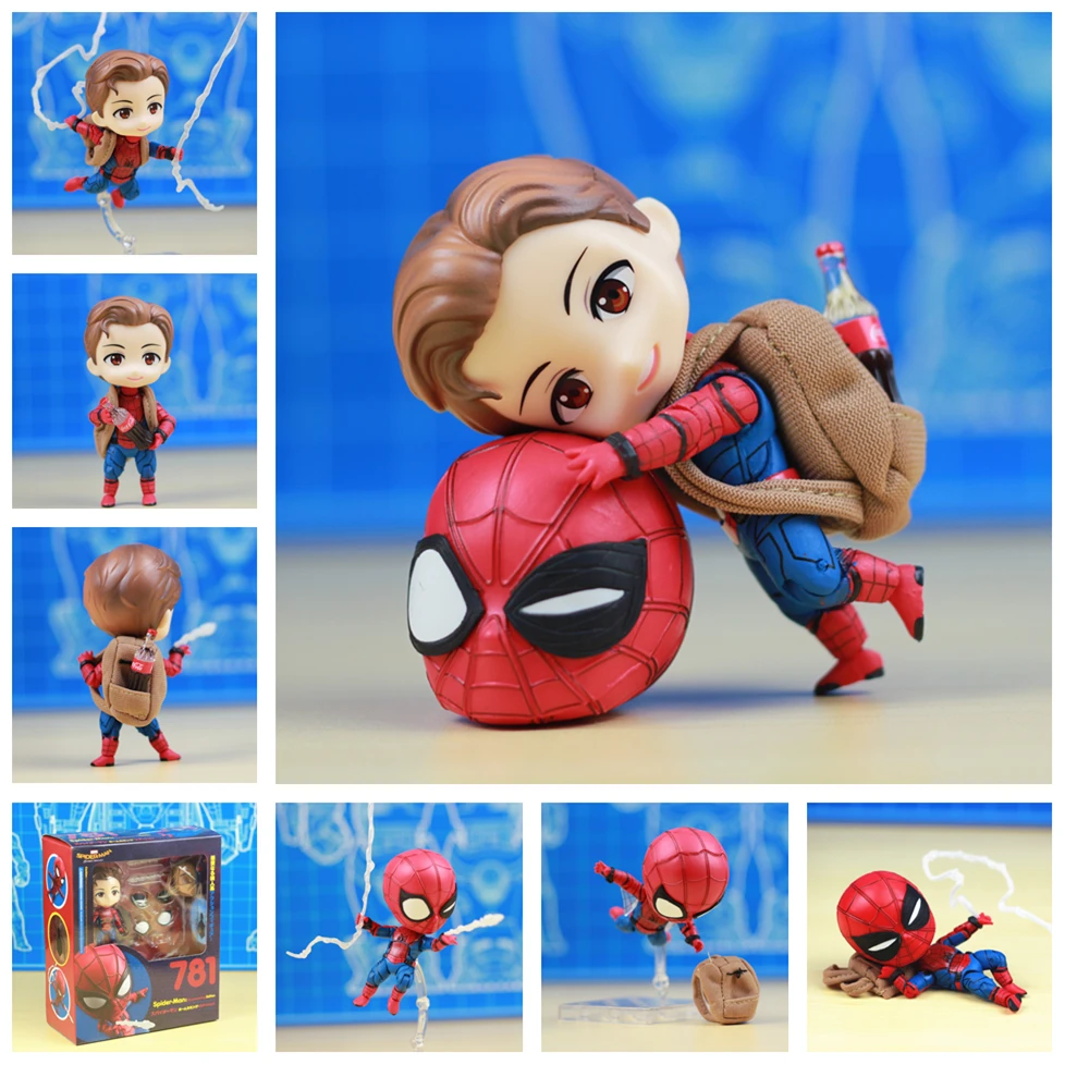 Marvel Homecoming Avengers 3 Милый Железный Человек паук 10 см фигурка Q том Холланд игрушки