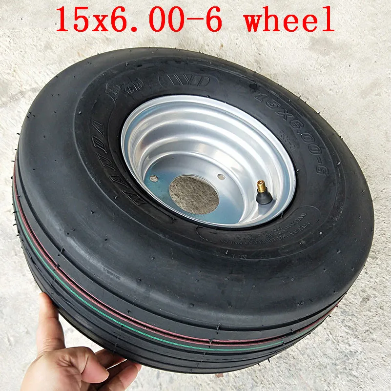 Высокое качество и репутация 15X6. 00-6 колеса подходит для 168CC Karting Go Kart колеса мотоцикла обод с бескамерной шины