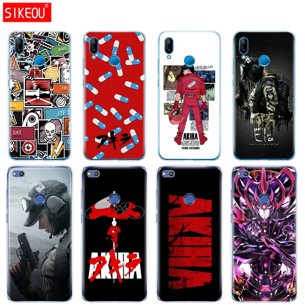 

Silicone Cover Phone Case For Huawei P20 P7 P8 P9 P10 Lite Plus Pro 2017 p smart 2018 AKIRA Voltron Rainbow Six Siege YuGiOh