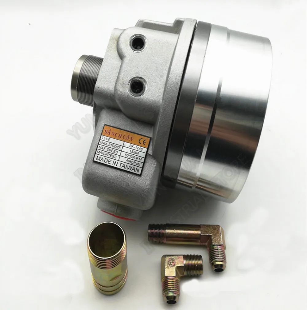 

High Speed Hollow Rotating Oil Cylinder Rotary Platform match 5" 5inch 130mm Three 3Jaw Hydraulic Chuck BK-1036 For CNC Lathe CE