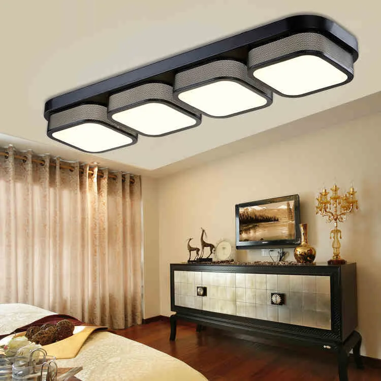 

Long hollow lampshade LED ceiling lamps living room bedroom dining room study aisle ceiling lights commercial Lighting fixture