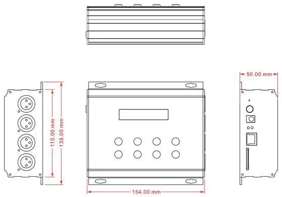 DMX400; ARTNET-SD dmxconverter; входного сигнала; стандарт DMX512 сигнала * 4 канала outpu