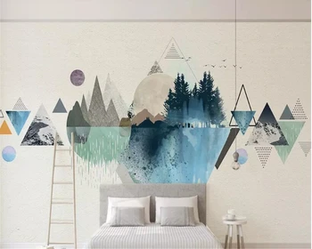 

beibehang 3d wallpaper home decor Modern minimalist personality geometric wallpaper decorative mural TV background wall behang