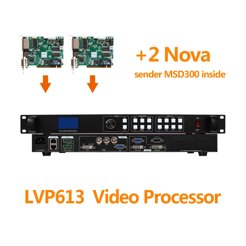 

amoonsky lvp613 led function processor video scaler switcher led screen module with nova sending card msd300