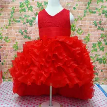 Коллекция года, Платья с цветочным узором для Девочек Пышные Платья для девочек летние платья для девочек на свадьбу, вечерние платья для крещения с большим бантом