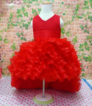 

2019 Flower Girl Dresses Tailing Pageant Dresses Girl Summer Dresses For Weddings Party Child baptism Dress with Big Bow