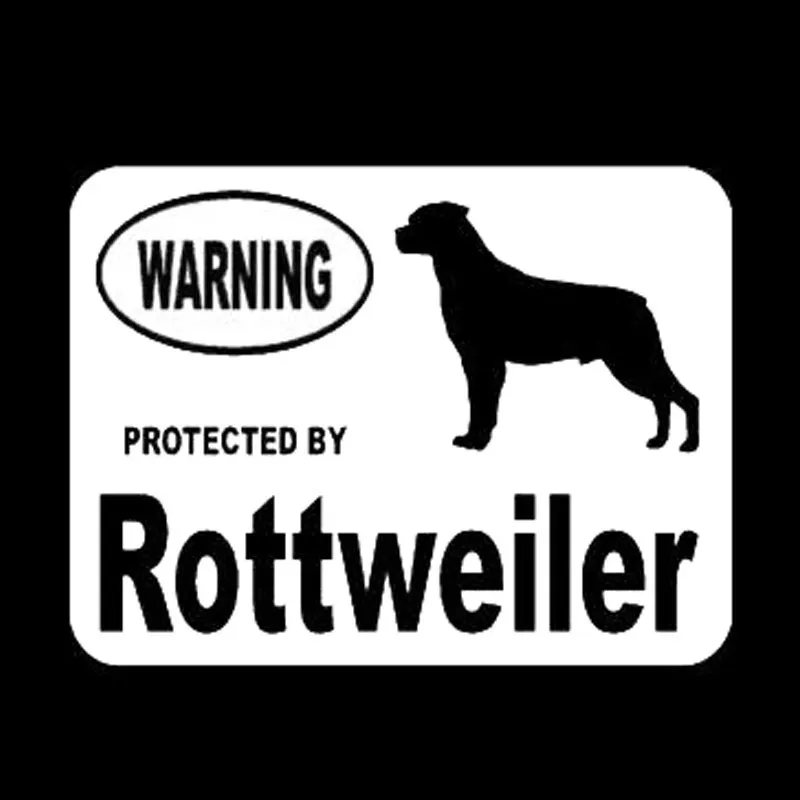 13-2cm-10cm-Creative-Fashion-Warning-Protected-By-Rottweiler-Dog-Vinyl-Car-Stickers-C5-1899