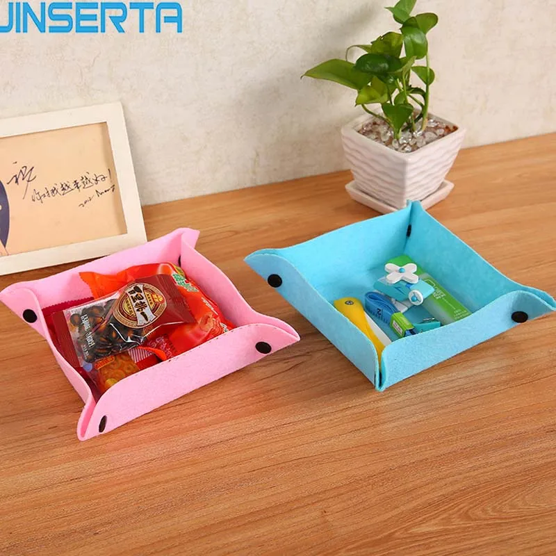 JINSERTA Valet Trinket Folding Tray Dice Rolling Tray For Serving 