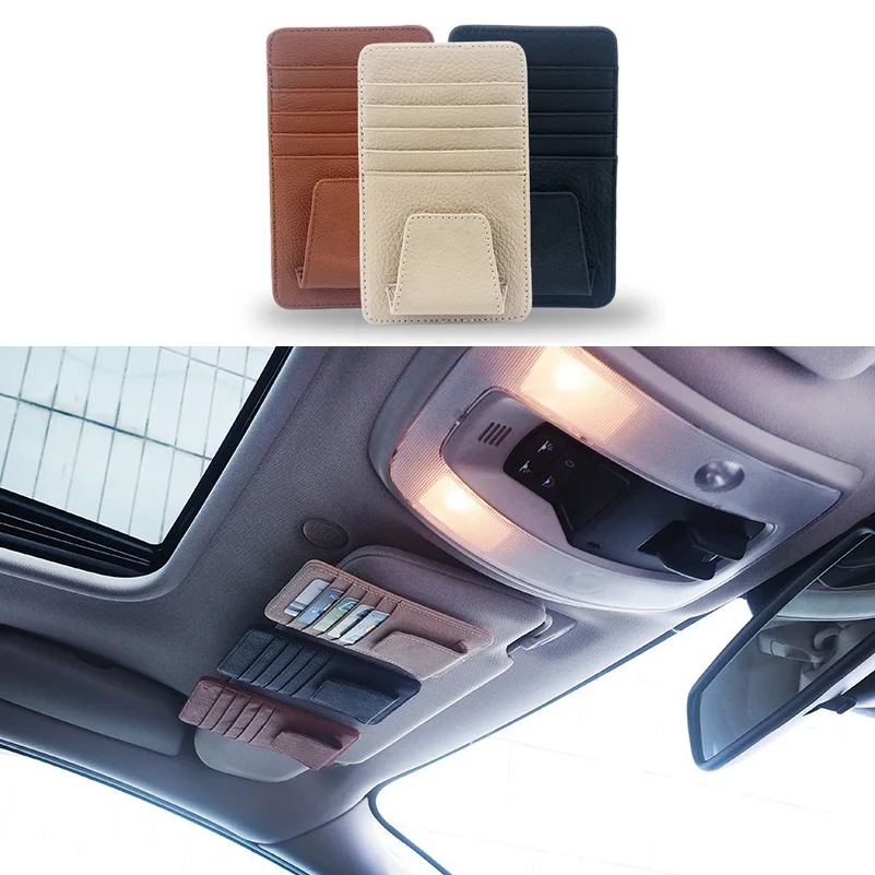 

Multi-functional Car Sun Visor Card Holder Card Case Organizer for Audi A3 8P 8L 8V A4 A5 A6 B6 B8 B7 B5 Q3 Q5 Q7 C5 TT A1 SLINE