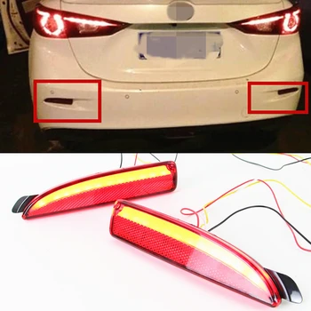 

Car Flashing 2 pcs for Mazda 3 Axela 2014 2015 2016 LED DRL Rear Bumper tail light fog lamp Brake Lights Signal Warning lamp