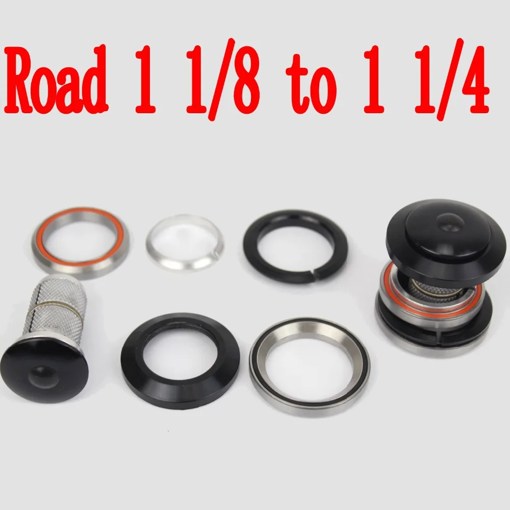 

Free Shipping Expander Cap Headset 1-1/8'' to 1-1/4" Steel Crown Race for Road Bike Fork Integrated Bicycle Steerer Tube
