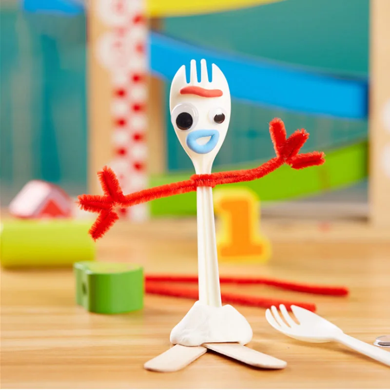 Toy Story 4 14cm Diy Forky Buzz Lightyear Cartoon Action figure Collectible Doll toys DIY Interactive Toy for Children Gifts Toy Story 4 14cm Diy Forky Buzz Lightyear Cartoon Action figure Collectible Doll toys DIY Interactive Toy for Children Gifts