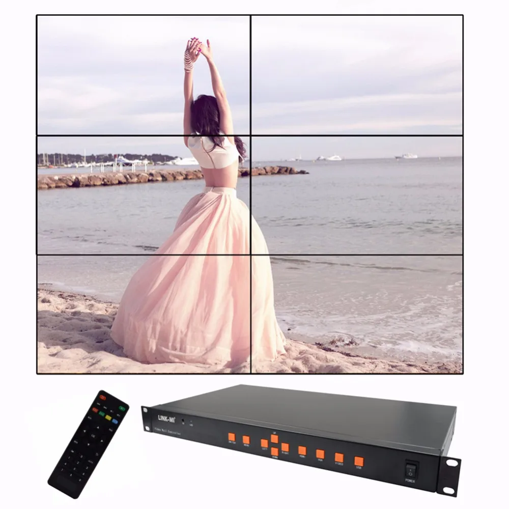 Настенный видеоконтроллер LINK MI 2x3 HDMI процессор с 6 строчками изображений