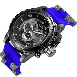 V6 Лидирующий бренд Роскошные спортивные часы Для мужчин силиконовые военный мужской кварцевые наручные часы Relogio Masculino Мода Для мужчин часы