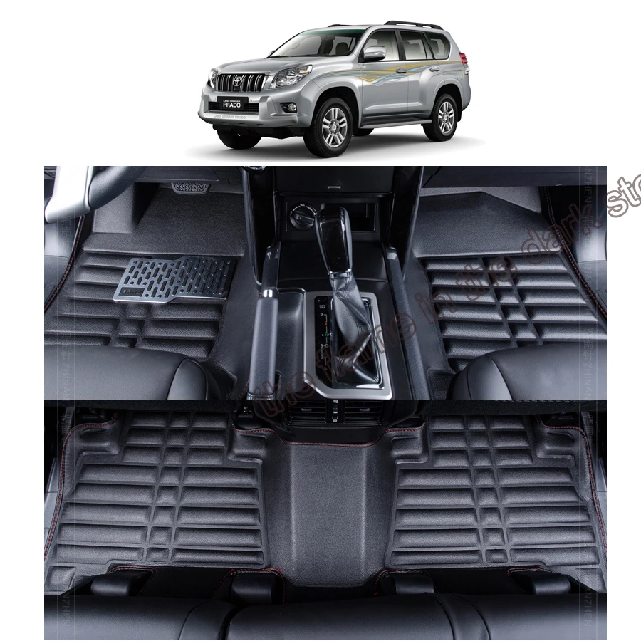 

free shipping leather car floor mat carpet rug for toyota land cruiser prado lexus gx 460 4th generation 2009-2015 2016 2017