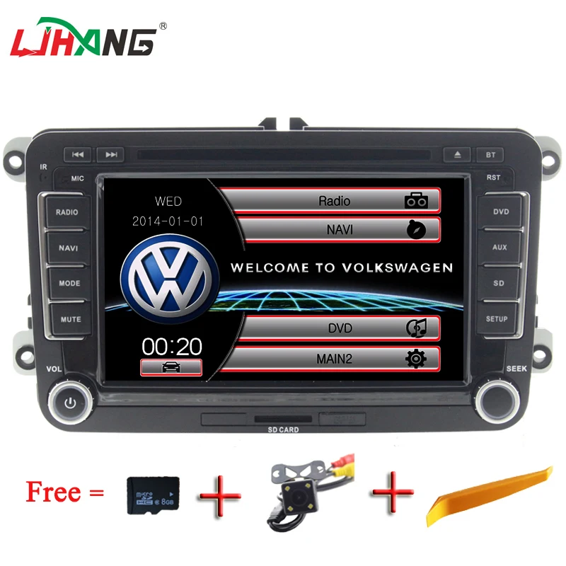 LJHANG 7 Auto audio font b Car b font DVD Player For VW Passat B6 Jetta