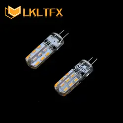 LKLTFX 10 шт./лот G4 светодиодный лампы DC 12 V 24 светодиодный s 1 w заменить галогенной лампы 360 Угол луча SMD 3014 G4 светодиодный лампы светодиодный