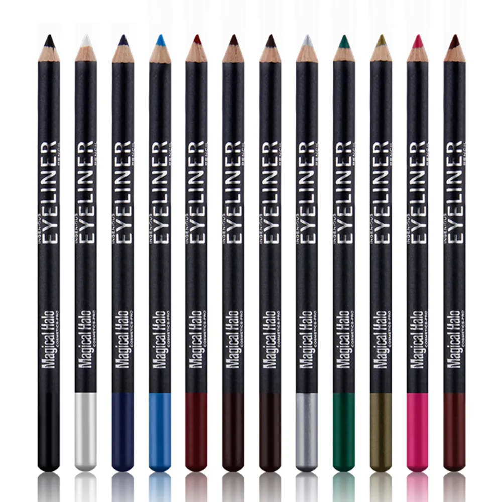 

12PCS Waterproof Eyeliner Pencils Professional Soft smooth Eyeliner Pencil Sweatproof everlasting Beauty pencils Makeup Cosmetic