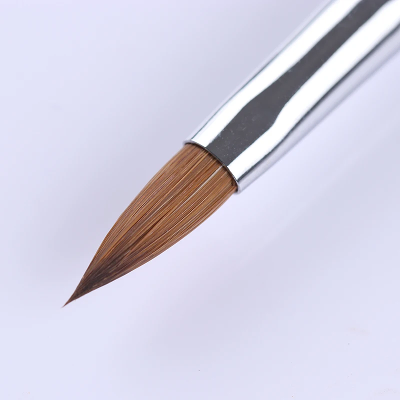 13 мм акриловая резьба цветок ручка живопись кисть для рисования Серебряная ручка инструмент для маникюра ногтей