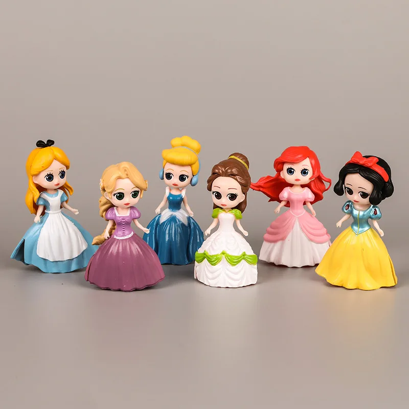 

Cute Princess Figure Dolls Snow White Alice in Wonderland Ariel Mermaid Tinkerbell Jasmine Animation Cartoon Toy for Girls Gifts