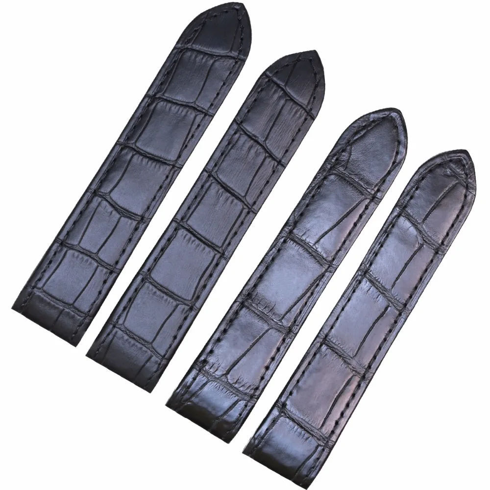 

Pesno Watch Band For Cartier Santos Genuine Alligator Leather Watch Strap For Men And Women Strap 20 23mm without Buckle