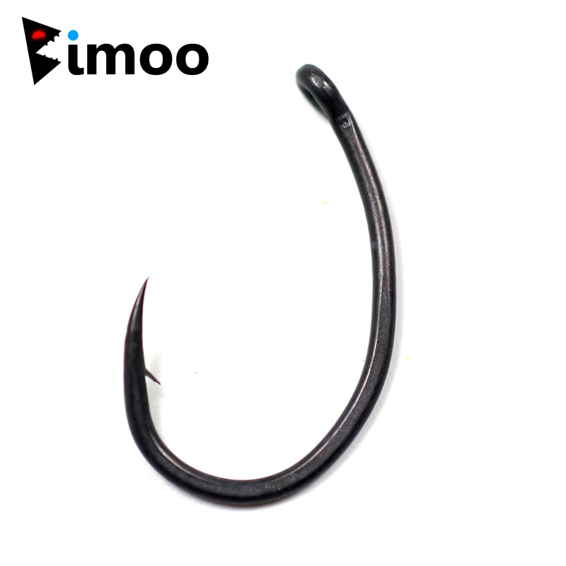 Bimoo 20pcs Teflon Coating Carp Hooks High Carbon Steel Matte Black with Micro Barb Size 2 4 6 8 10 Yn Carp Fishing Hook Europe Bimoo 20pcs Teflon Coating Carp Hooks High Carbon Steel Matte Black with Micro Barb Size 2 4 6 8 10 Yn Carp Fishing Hook Europe