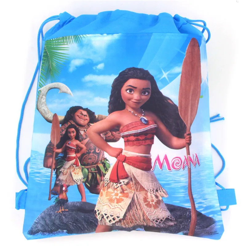 

12pcs beautiful cartoon lovely moana drawstring bag for boys girls for birthday party /use with a gift or candy