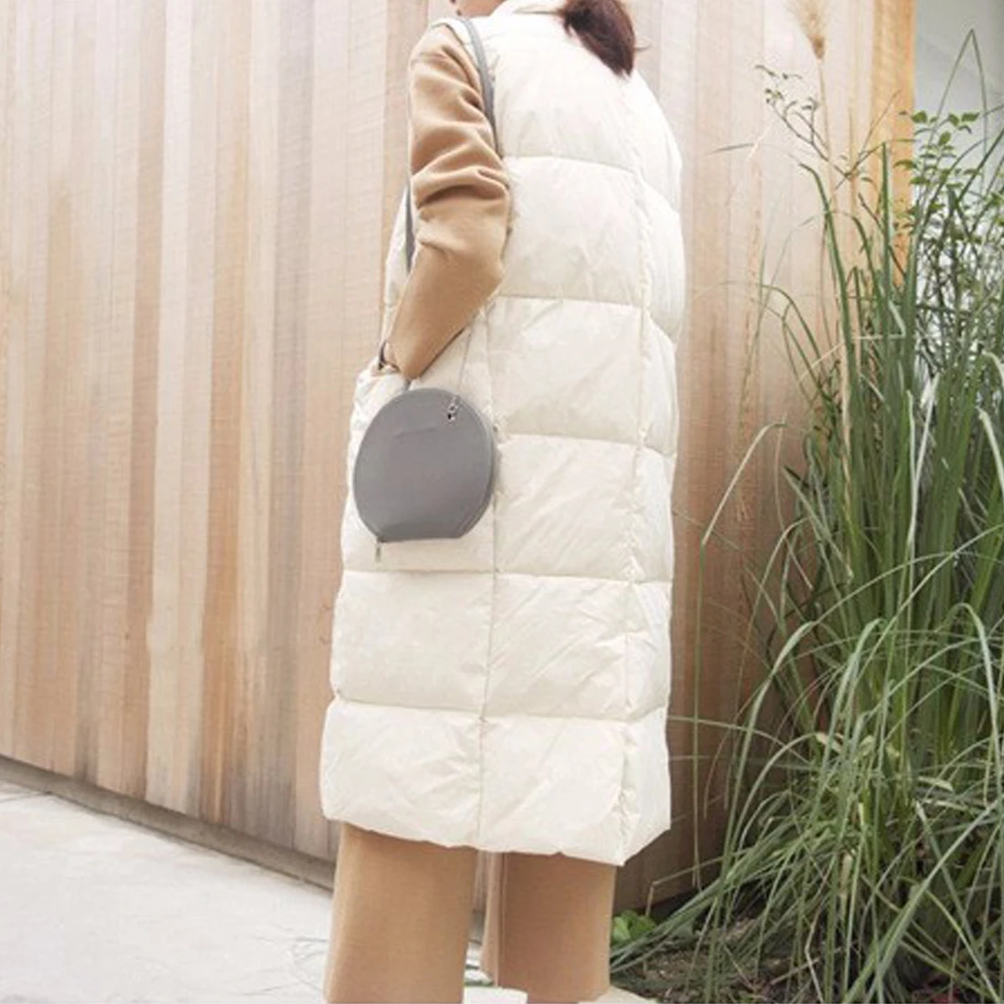 2017 Autumn Winter Women Waistcoat Sleeveless Cotton Vest Jacket Long Cotton Vest Down Coat