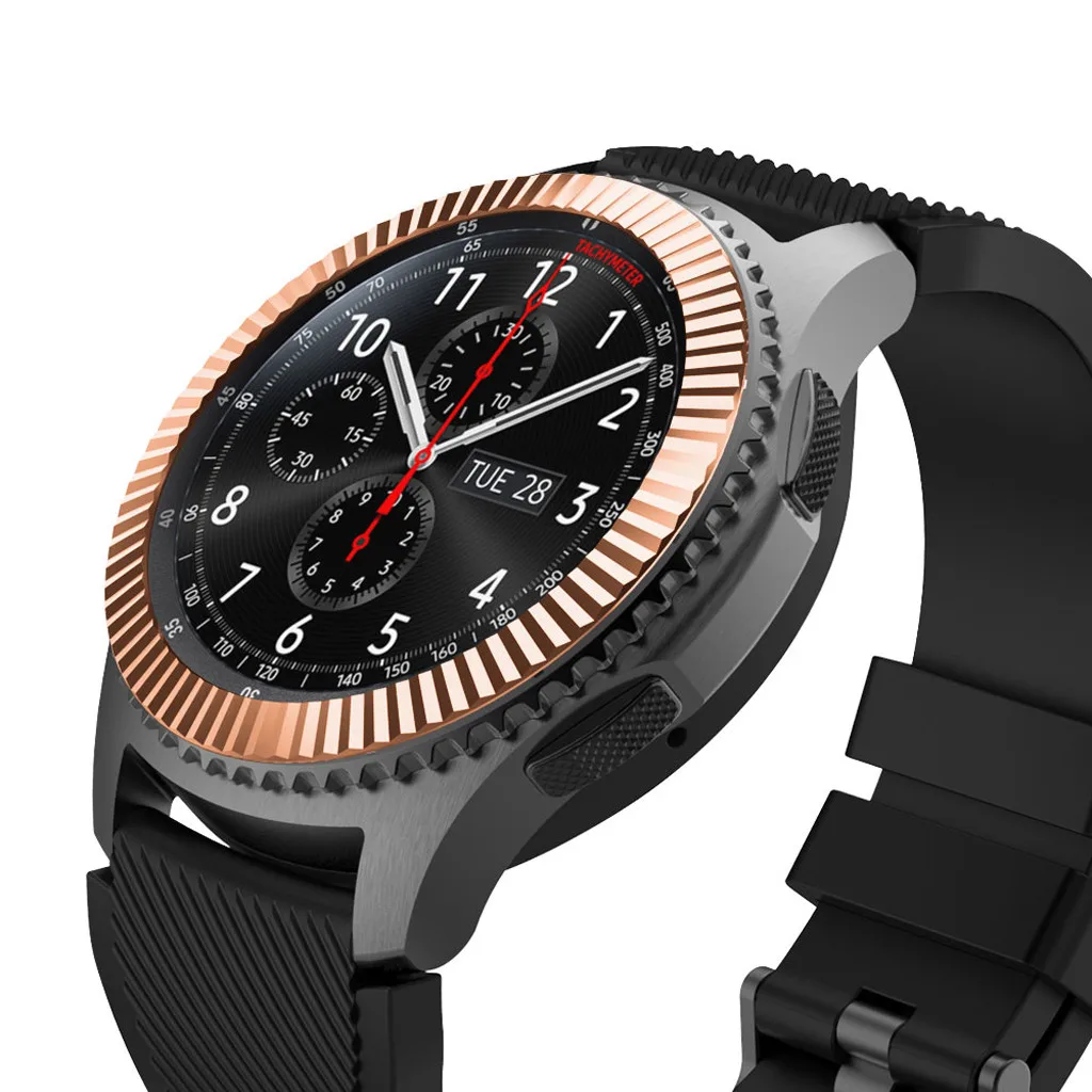 

Drop 2019 hot sales For Samsung Gear S3 Frontier Scale Watch Ring Adhesive Cover Anti Scratch Metal