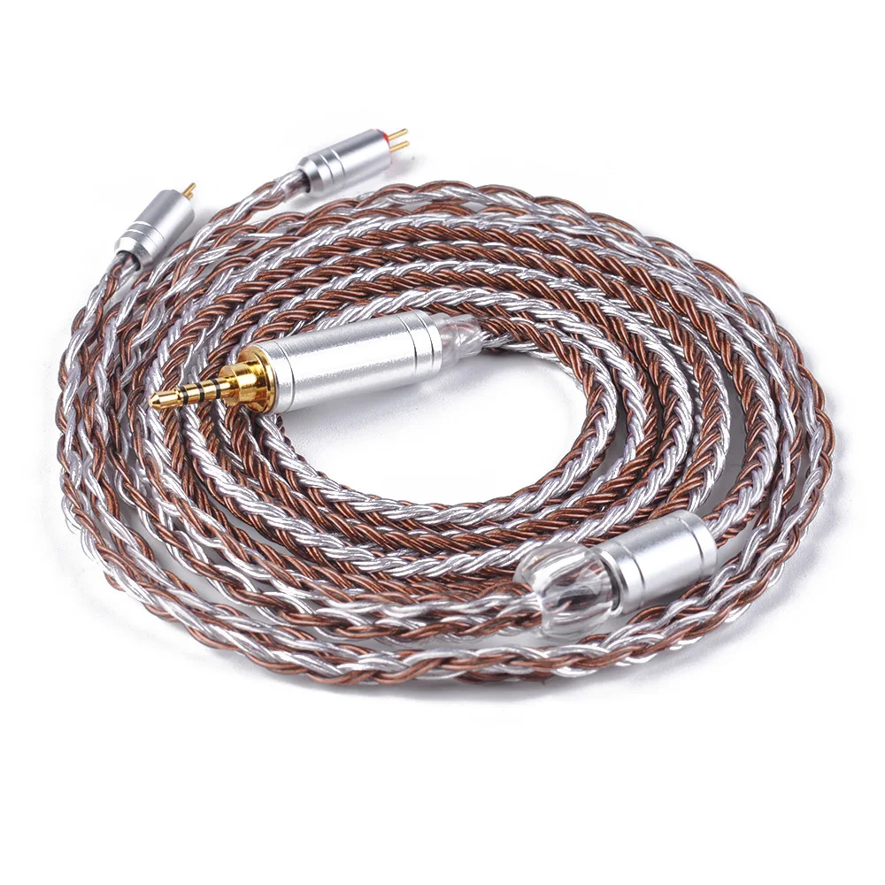 

HOT! Yinyoo 16 Core Silver Plated Cable 2.5/3.5/4.4mm Balanced Cable With MMCX/2pin Connector For LZ ZS10 ZSN AS10 ZST C10 C16