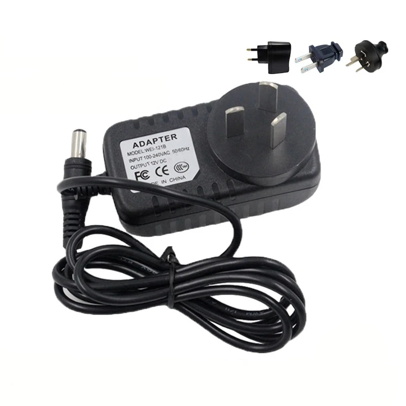 12V 1A AC 100 V-240 V адаптер преобразователя DC 12V 1A 1000mA источник питания 3 метра EU UK AU US Штекер 5,5 мм x 2,1 мм для системы видеонаблюдения