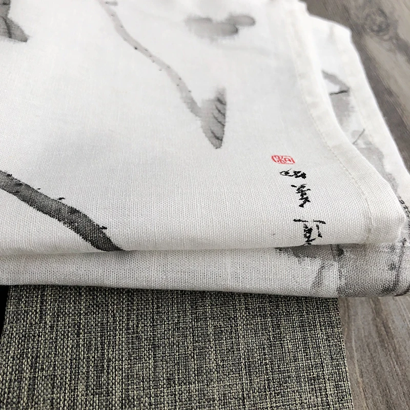  Chinese style hand-painted fashion handkerchief cotton and linen ancient handcuffs small pocket squ